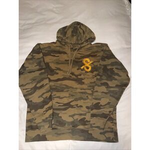 Independent Trading Company Mens Camo Hoodie Pullover Sweatshirt "S" Logo